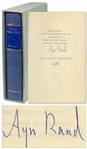 Ayn Rand Signed Atlas Shrugged -- Number 1,780 in a Special 10th Anniversary Edition Limited to 2,000, With Rare Slipcase
